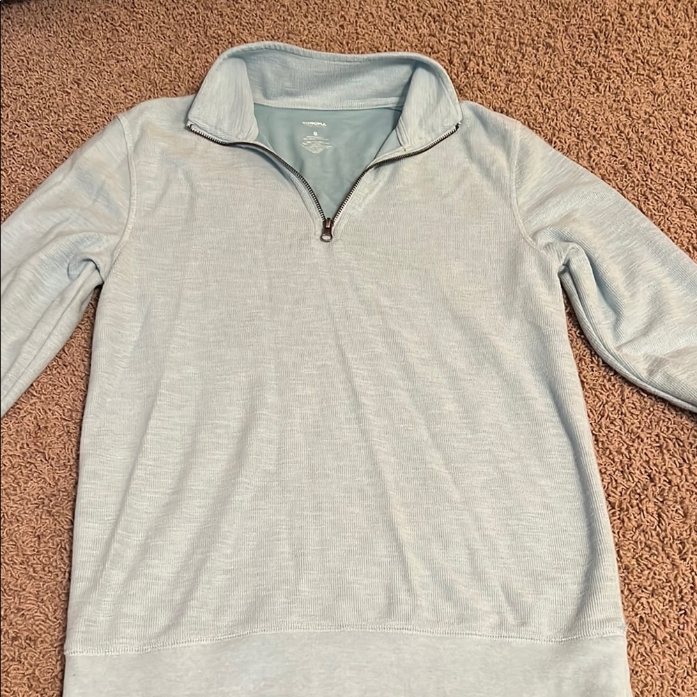 Light Blue Quarter-Zip Sweater